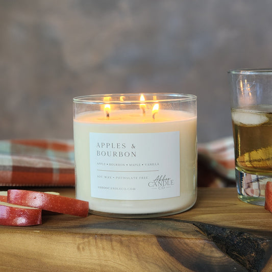 Apples and Bourbon 3 - Wick Soy Candle - Abboo Candle Co® Wholesale