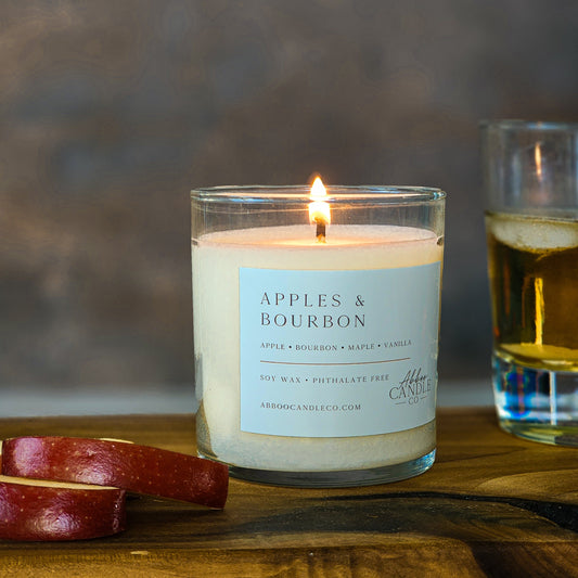 Apples and Bourbon Tumbler Soy Candle - Abboo Candle Co® Wholesale