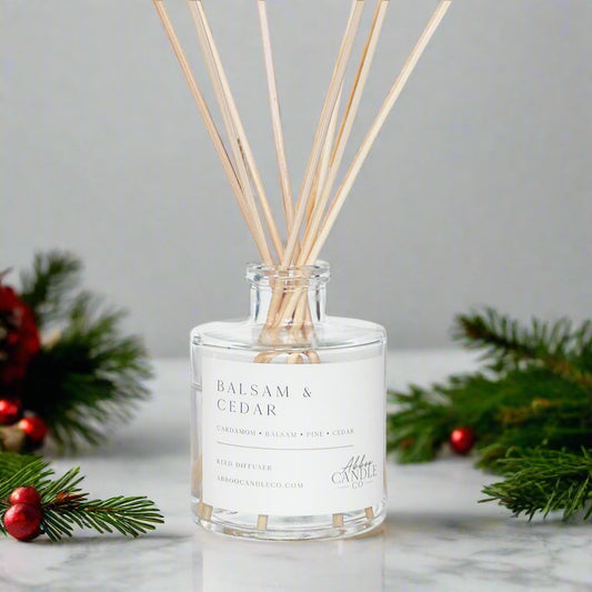 Balsam and Cedar Reed Diffuser - Abboo Candle Co® Wholesale