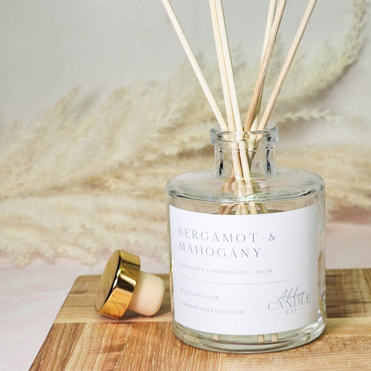 Bergamot and Mahogany Reed Diffuser - Abboo Candle Co® Wholesale
