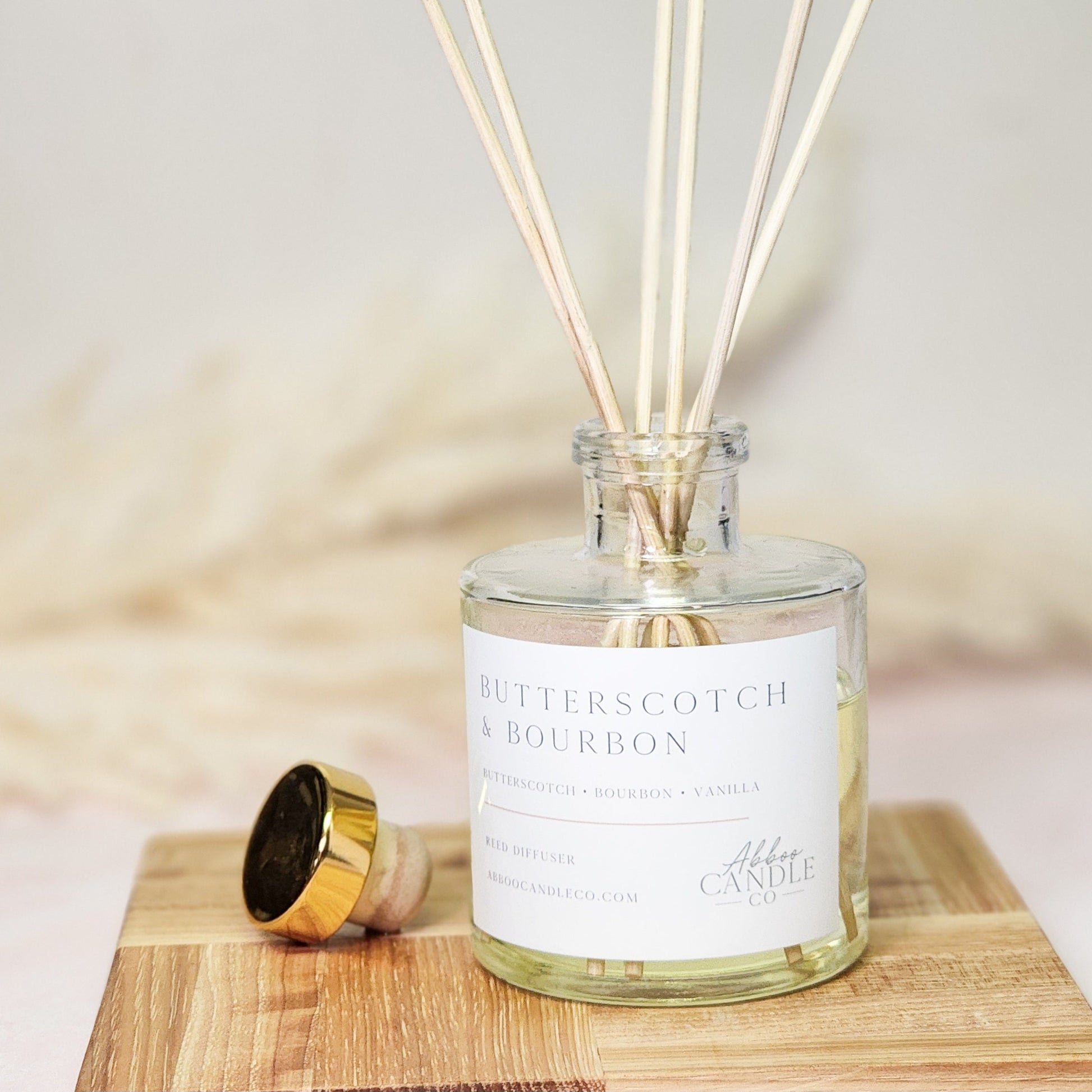 Butterscotch and Bourbon Reed Diffuser - Abboo Candle Co® Wholesale