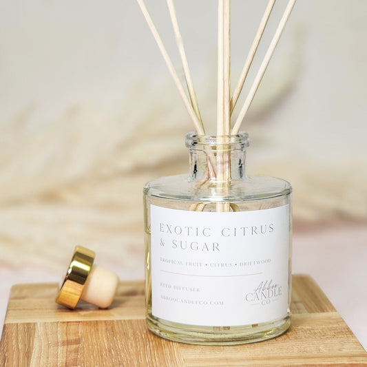 Exotic Citrus and Sugar Reed Diffuser - Abboo Candle Co® Wholesale