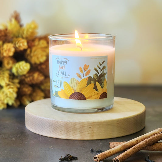 Happy Fall Y'all Soy Candle - Abboo Candle Co® Wholesale