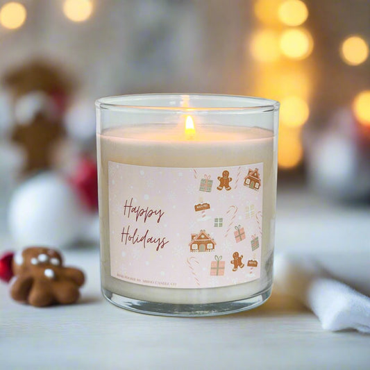 Happy Holidays Soy Candle - Abboo Candle Co® Wholesale