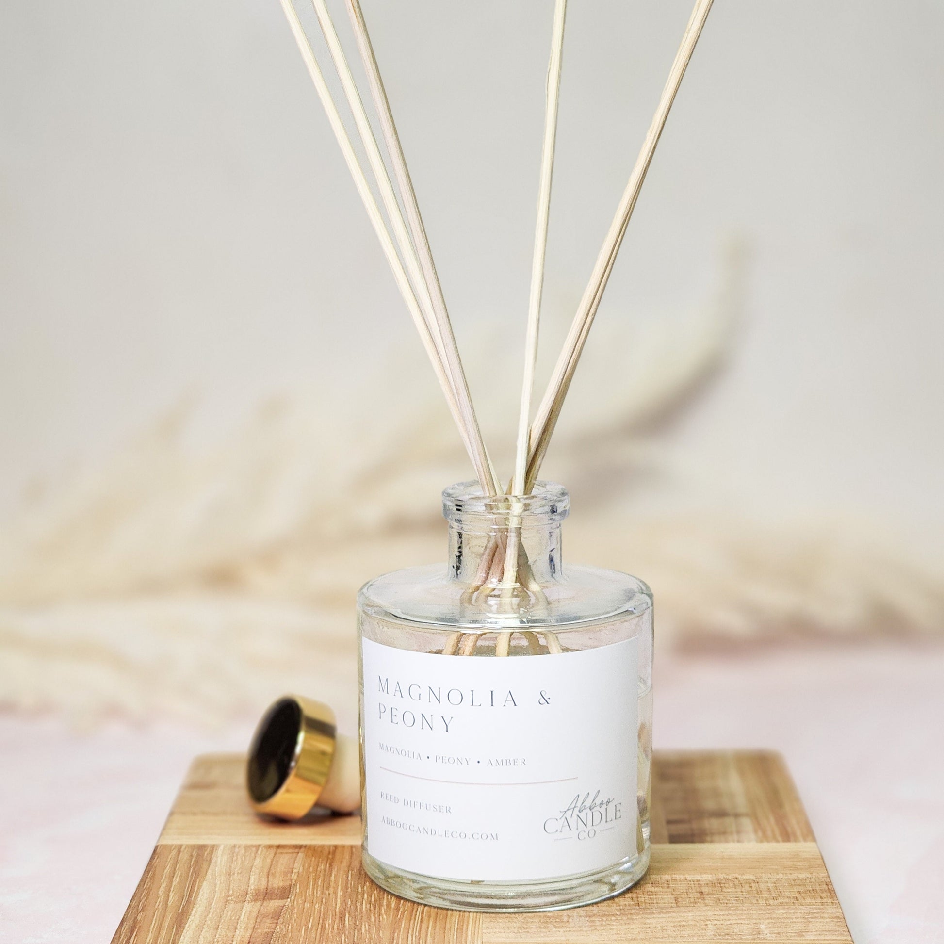 Magnolia and Peony Reed Diffuser - Abboo Candle Co® Wholesale