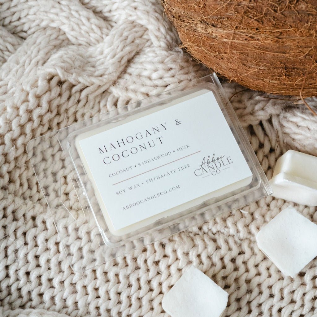Mahogany and Coconut Soy Wax Melts - Abboo Candle Co® Wholesale