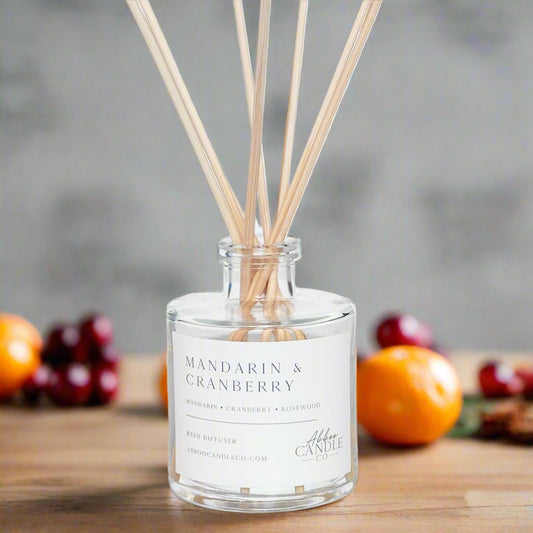 Mandarin and Cranberry Reed Diffuser - Abboo Candle Co® Wholesale