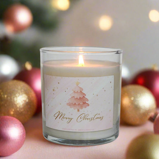 Pink Christmas Soy Candle - Abboo Candle Co® Wholesale