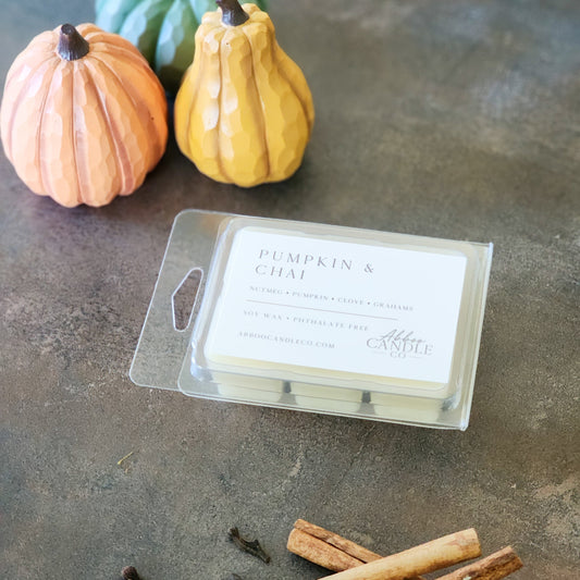 Pumpkin and Chai Soy Wax Melts - Abboo Candle Co® Wholesale