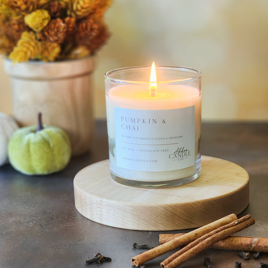 Pumpkin and Chai Tumbler Soy Candle - Abboo Candle Co® Wholesale