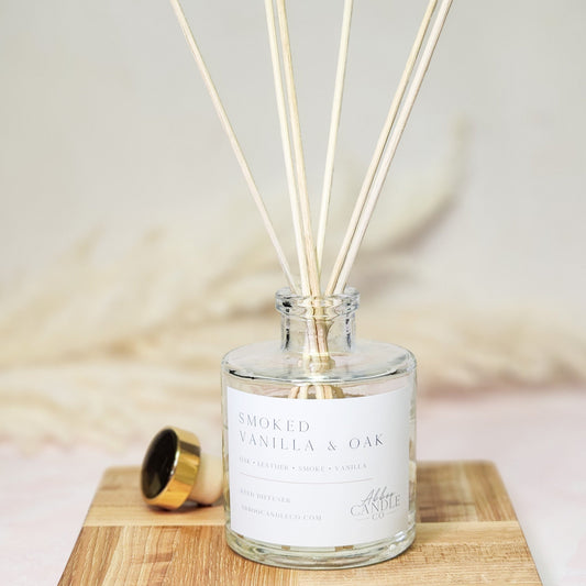 Smoked Vanilla and Oak Reed Diffuser - Abboo Candle Co® Wholesale