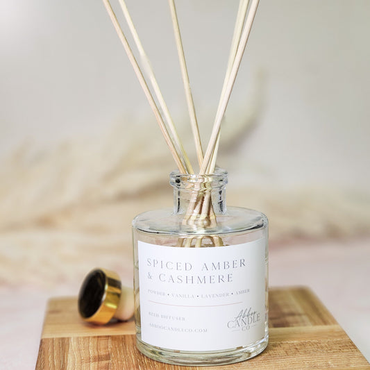 Spiced Amber and Cashmere Reed Diffuser - Abboo Candle Co® Wholesale