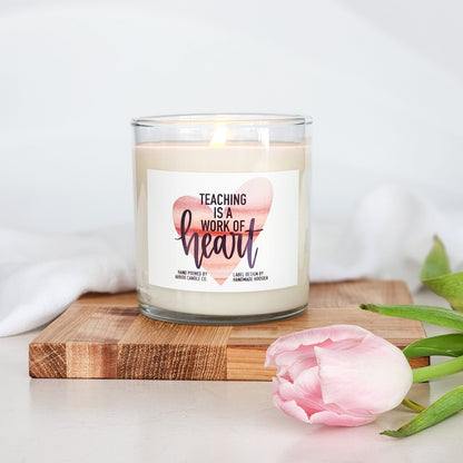 Teaching is a Work of Heart Soy Tumbler Candle - Abboo Candle Co® Wholesale